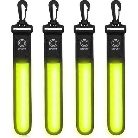 4 reflektierende LED-Anhänger, 3 Modi, Kindersicherheitslicht – reflektierender Streifen für Schulranzen und Rucksäcke (1/4)