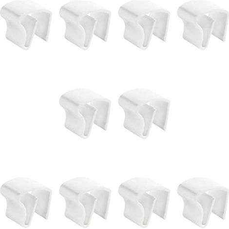 Support de fixation simple pour stores plissés de 20 mm, accessoires pour rideaux (10 pièces)