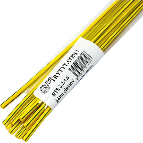 10x Guaine termorestringenti RTS 3.2/1.6 giallo verde (1/2)