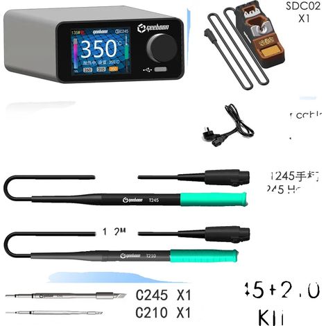 Estación de soldadura, potencia de 240 W, control dinámico de temperatura, protección contra cortocircuitos, actualización USB inteligente, pantalla IPS. (1/5)