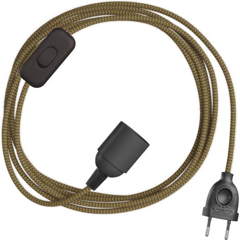 Creative Cables - SnakeBis Zig-Zag - Câblage avec douille et câble textile à effet zigzag