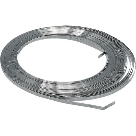 Ruban métallique en acier inoxydable 9,5 x 0,64 mm, 30 m, pour enrouleur de tuyau 0465206