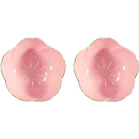 Mini bols à sauce - Céramique - Lot de 2 - 7 cm - Rose - Pour sushis et apéritifs (1/4)