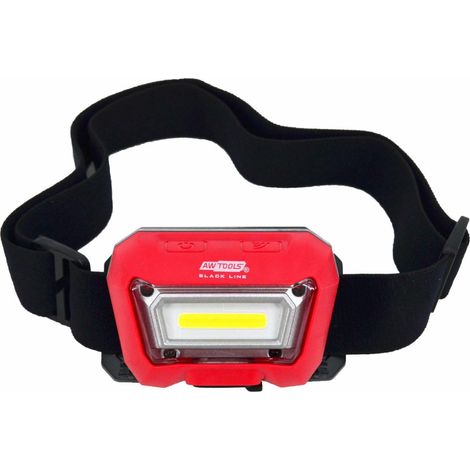 AWTOOLS LATARKA CZOŁOWA FRONTE COB LED Z CZUJNIKIEM RUCHU BLACK LINE