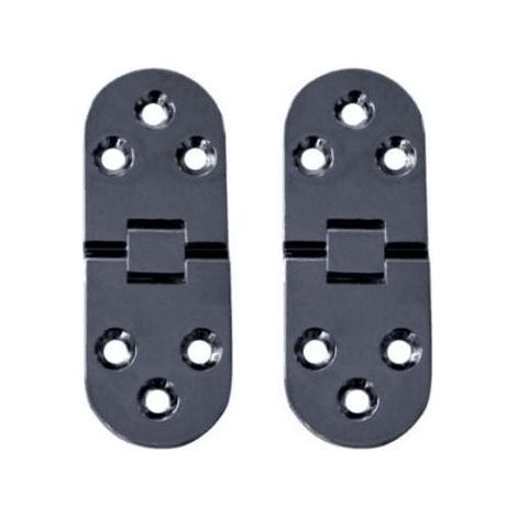 10 Pieces Folding Table Hinges, Flat Folding Cabinet Door Hinges, Zinc Alloy Cabinet Door Hinges, Round Edge Hinges for Furniture Doors with Screws, for Table, Office Furniture MUMU (1/4)