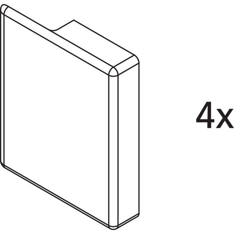 Kermi Abdeckungen Set für Gelenkbeschläge für RAYA-Türen, EBRA012, Silber Mattglanz, 2534453