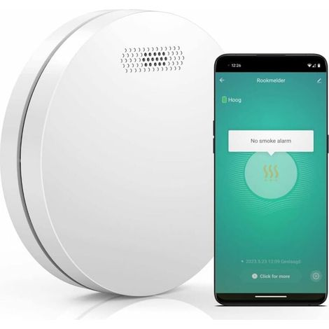 Detector de humo conectado - Batería de 10 años - Alarma de incendios WiFi con Smart Life - 1 pieza (1/5)