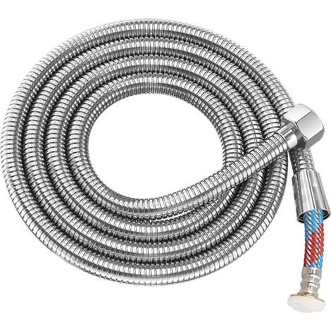 Flexible de douche - 300 cm - flexibles de douche - connecteur G1/2 pouce - fixation de flexible de douche - flexible de douche Extra long 3M - flexible de douchette à main - avec protection anti-plia (1/5)