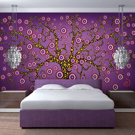 Papier Peint "Abstraction : Arbre Violet" 193 x 250 cm (1/2)