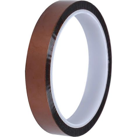 Ruban adhésif industriel résistant à la chaleur en film polyimide 0,065 mm x 15 mm x 33 m pour le cerclage isolant (1/2)