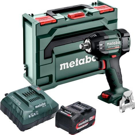 Metabo SSW 18 LTX 550 BL Visseuse à choc sans fil 18 V 550 Nm Brushless + 1x batterie 4,0 Ah + chargeur + metaBOX