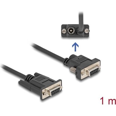 Câble série RS-232 D-Sub9 femelle vers D-Sub9 femelle, alimentation sur la broche 9, 1 m (1/3)