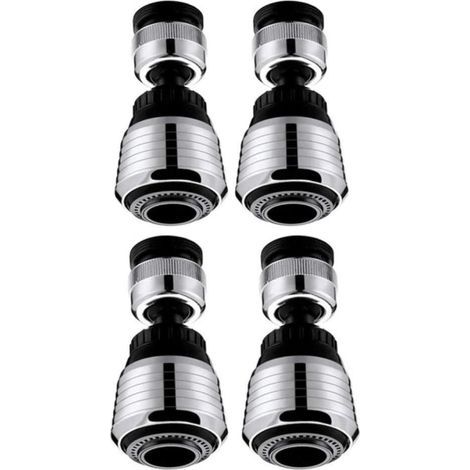 360 degrés Robinet Rotatif barboteur Filtre Filet Robinet aérateur connecteur buse diffuseur convertisseur Robinet barboteur Outils de Cuisine, 4 pièces, comme indiqué (1/5)
