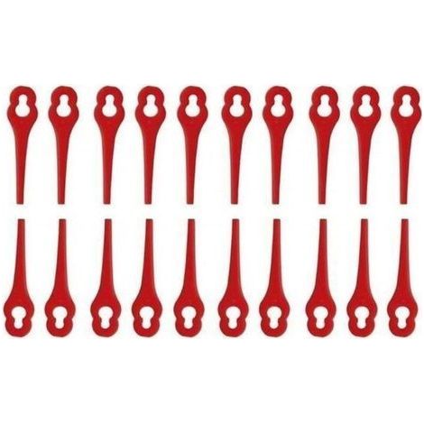 Lot de 100 Lames en Plastique pour Coupe Bordure Florabest LIDL Gros Trou 10mm Petit Trou 5mm LBQ59 (1/4)