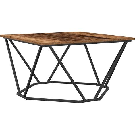 Table basse,Table d'appoint,Table de Salon Bois ancien 80 x 80 x 45 cm CFW63119 (1/5)