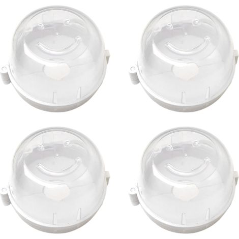 Couvercle De Sécurité Pour Bouton De Four - En PP Résistant À La Chaleur - Diamètre 7,3 Cm Hauteur 4,4 Cm - Pour Boutons Rotatifs De Cuisinière Et Four - Lot De 4 (1/5)