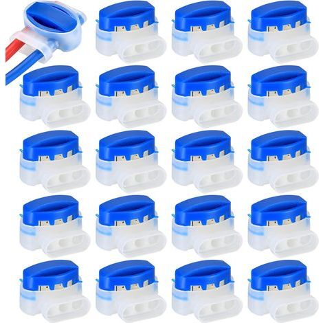 Packung mit 20 hochwertigen Kabelverbindern – Kabelklemmen – Für Begrenzungsdrähte – Mähroboter – Kfz-Bereich – Wasserdicht und wetterfest (1/5)