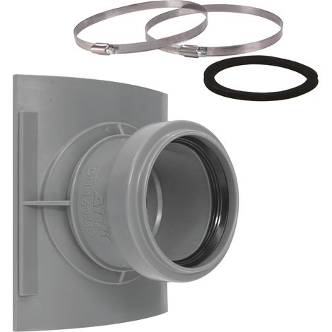 Raccord de selle DN 160x90 – Ensemble avec 2 brides de fixation – Résistance au feu conforme DIN 4102-B2 – Pour chantiers humides – Airfit