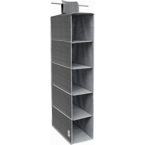 Trade Shop - ORGANIZER HÄNGESCHRANK SCHUHE TASCHEN 5 REGALE 15X30X70CM 69704 -