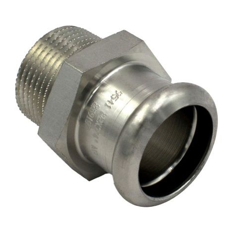 RACCORDO DRITTO A PRESSARE MASCHIO FEMMINA IN ACCIAIO INOX SERIE INOXPRES UNIKO - 1Xø22  - RMR