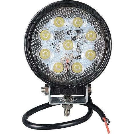 Phare de Travail LED Tracteur 10cm 4'' 27W avec Aimanté Base Magnétique Projecteur LED 12V 24V IP67 Etanche Feux Antibrouillard LED Inondation pour 4x4 Voiture Camion SUV Bateau Camping (1/4)