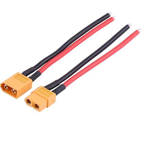 Adattatore XT60 maschio/femmina – 2 pezzi Cavo in silicone 14AWG Accessorio RC (1/5)