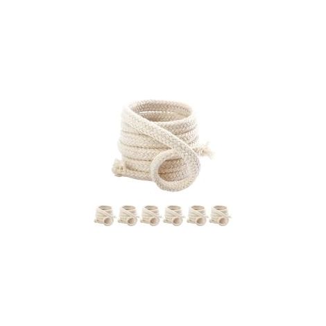 600cm Ø 6 mm Mèche pour Lampes à Huile Peut être Découpée sur Mesure - Mèche de Rechange pour Torches, 100cm 6 Pièces (1/5)