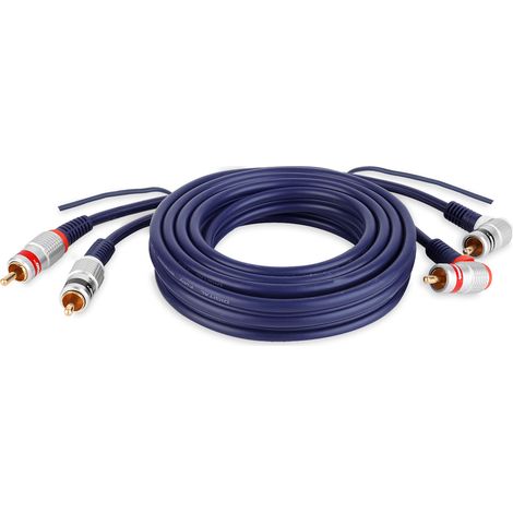 Cable 2x RCA cinch plug - 2x RCA cinch angled plug + cable de control vitalco 2x RCA cinch plug - 2x RCA cinch angled plug + cable de control vitalco 2,5 m (RKD260) (1/5)