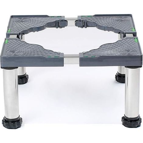 45-70cm Adjustable Stainless Steel Washing Machine Holder for Dryer, Refrigerator and Washing Machine, 4 Feet (1/5)