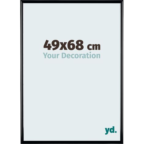 yd. - Cadre photo 49x68 - Noir Brillant - Plastique - Bordeaux