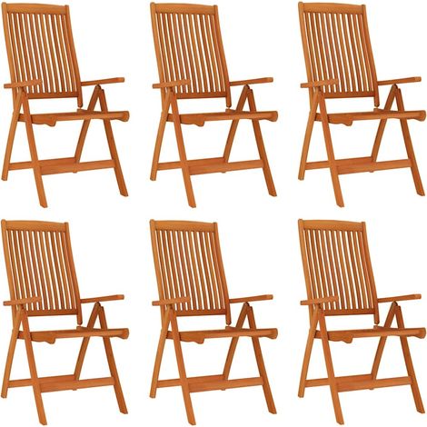 Maison Exclusive - Klappstühle, 6 Stück, Massivholz Eukalyptus (1/5)