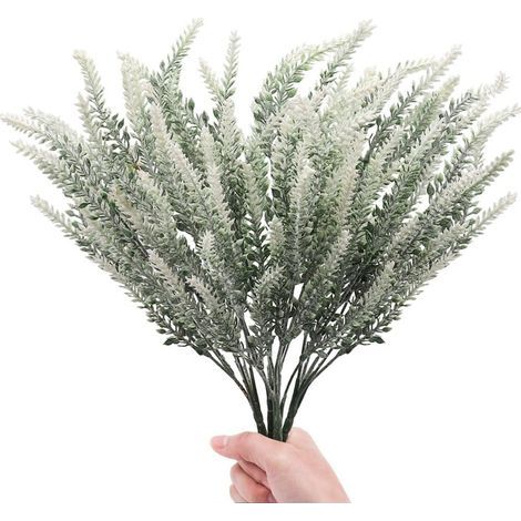 4er-Pack künstliche Lavendelblüten mit Beflockung, realistische Haptik, Wir (1/5)