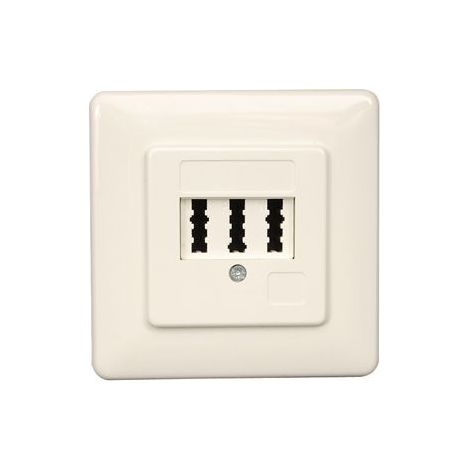 Rutenbeck Boîte de raccordement TAE réseau analogique TAE 3x6 NFN blanc pur