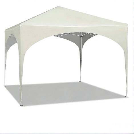 Pérgola de jardín 3 x 3 m beige con estructura de metal y lona Oxford 210D (1/5)