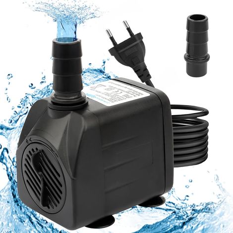 Pompe à eau submersible, 800 L/h, 16 W, ultra-silencieuse, pour aquarium et fontaine, avec 4 ventouses pour systèmes hydroponiques. (1/4)