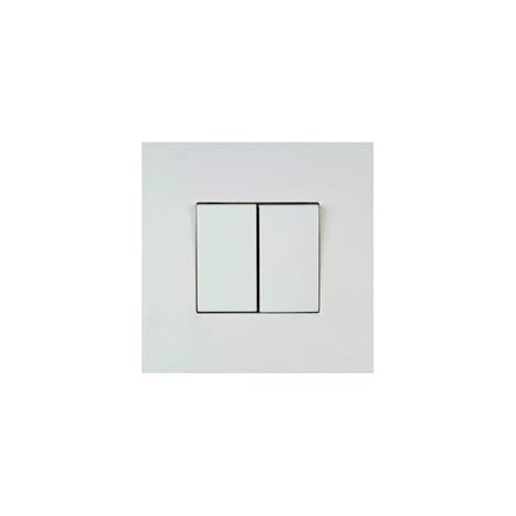 Double interrupteur Blanc NF