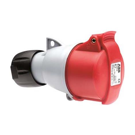 Amphenol 32 Ampere CEE Kupplungssteckverbinder 5-polig (3P+N+PE) Buchse, Kodierung 6h rot 200/346V bis 240/415V Frequenz 50 und 60Hz - 1 Stück