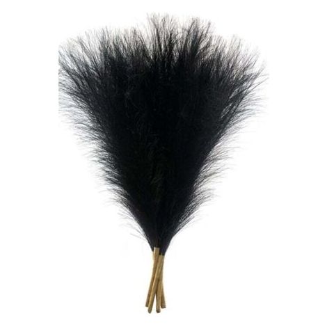 Künstliches schwarzes Pampasgras, 45 cm (18 Zoll), Innendekoration, Federdekoration