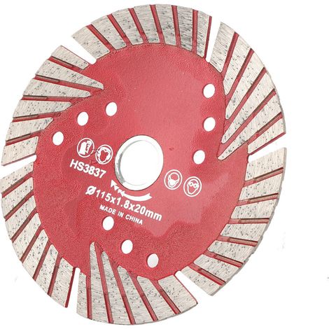 Disque de scie circulaire diamant rouge pour la découpe de carrelage en céramique, idéal pour la décoration intérieure (115 x 1,8 x 20 mm). (1/5)