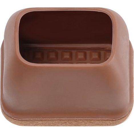 Lot de 8 patins carrés de protection pour pieds de chaises. Embouts en silicone avec embouts en feutre pour pieds de meubles et de tables. Protègent le sol des rayures. (1/4)