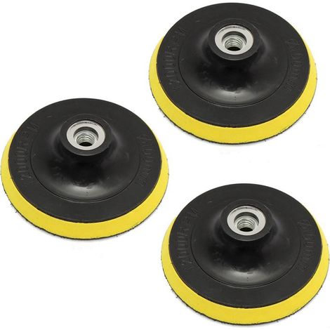 Bonnet De Polissage - Disque En Mousse Plastique 100 mm - Pour Ponceuse Polisseuse À Accroche Velcro - Lot De 6 (1/4)