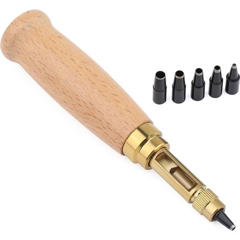 Poinon à Cuir - Outil Manuel Acier 1.5-4mm - Pour Ceinture Sac Artisanat - Set 5 Pointes (1/5)