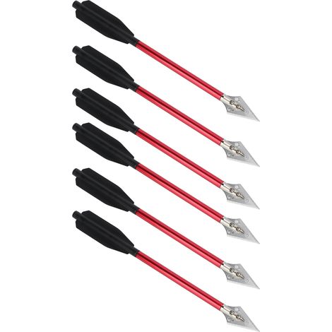 Flèches d'arbalète à double fixation par vis, en alliage d'aluminium, accessoires de tir à l'arc, 6,75 pouces, rouge (1/5)