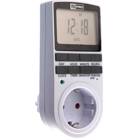 Rs Pro – Programmateur numérique 230V Type F – Tension 230V – Intensité courant 16A – Pour installations électriques professionnelles (1/4)