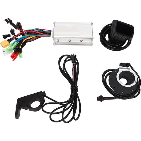 Kit contrôleur moteur vélo électrique 3 modes onde sinusoïdale 6 tubes, accélérateur pouce PAS, compteur LCD pour DIY 24V 36V 48V (1/5)