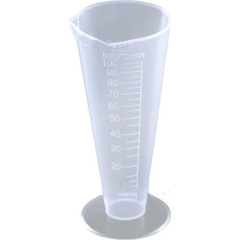 Gobelet doseur de 100 ml en plastique transparent. Pichet doseur réutilisable pour l'eau, idéal pour servir dans tout type de récipient. (1/5)