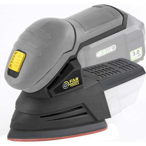 Ponceuse Delta sans fil 18V patin 140x140x100 auto-aggripant, collecteur de poussières. Vendue sans batterie (1/5)