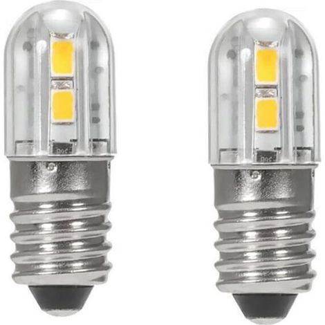 Ampoule Led E10 - 6 V - 2835 Smd 4 Puces - Blanc Chaud 3000 K - Pour Phares Et Lampes De Poche - Lot De 4 (1/4)