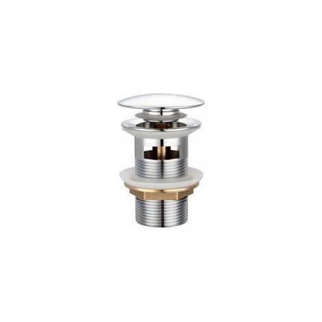 Scarico per lavabo con troppopieno automatico a scomparsa – Sistema di scarico G1 da 1/4" – Acciaio inox e rame – Installazione rapida senza attrezzi – Crezuo