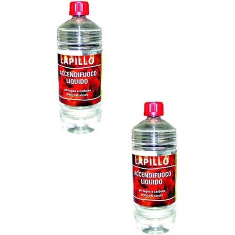ACCENDIFUOCO LIQUIDO 1 LT ACCENDICARBONE ACCENDI FUOCO 2 PEZZI FER 40754